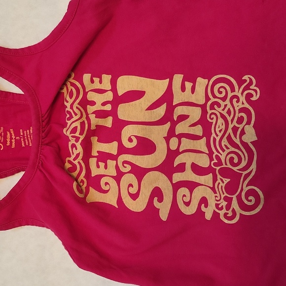 "Let the Sun Shine" dark pink tank top - Picture 4 of 4